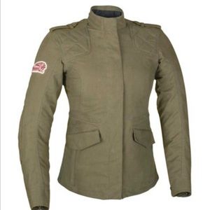 INDIAN MOTORCYCLE MILITARY STYLE OLIVE RIDING JACKET (L)